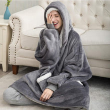 Afbeelding in Gallery-weergave laden, Bluza-Koc z kapturem Oversized
