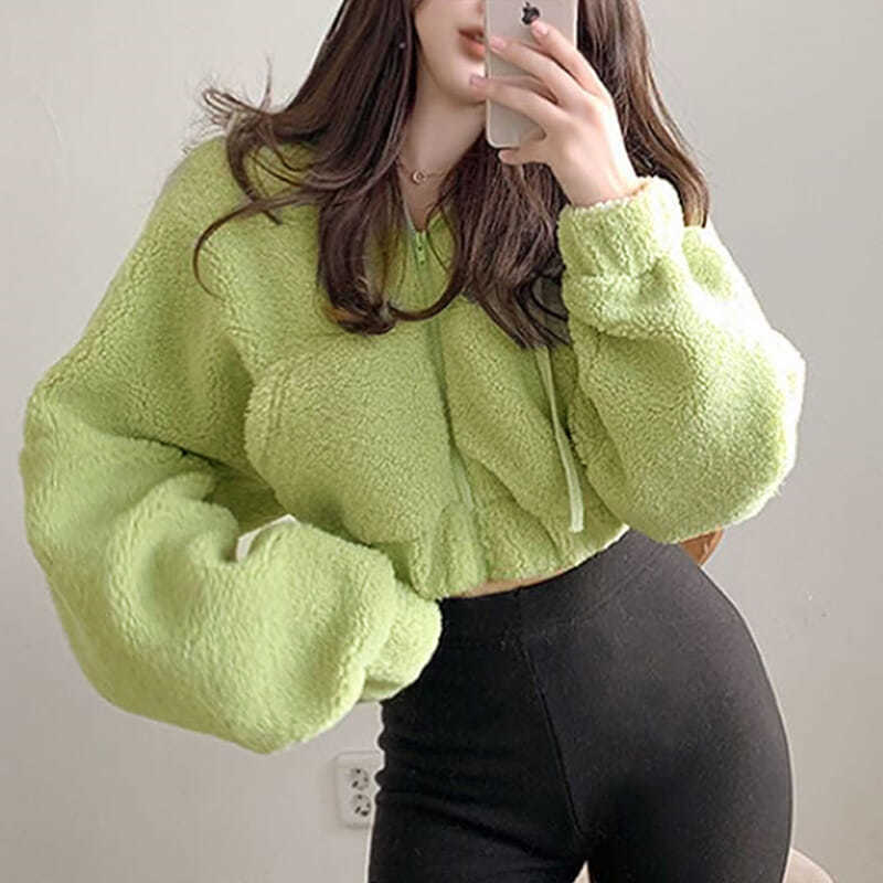 Krótka rozpinana bluza polarowa Betch