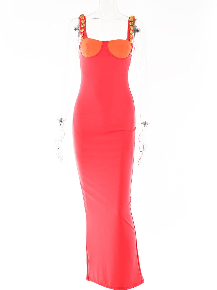 Spiegelende maxi jurk