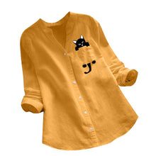 Afbeelding in Gallery-weergave laden, Shirt met kattenprint
