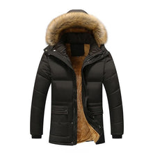 Afbeelding in Gallery-weergave laden, Geïsoleerde winterjas voor heren met imitatiebont Foxy
