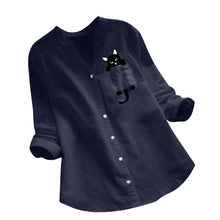 Afbeelding in Gallery-weergave laden, Shirt met kattenprint
