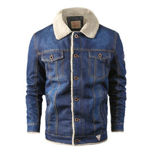Afbeelding in Gallery-weergave laden, Denim Fleecejack Ribbro
