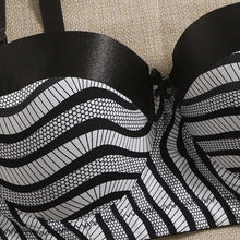Afbeelding in Gallery-weergave laden, Biustonosz bardotka Zebra
