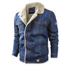 Afbeelding in Gallery-weergave laden, Denim Fleecejack Ribbro
