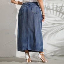 Afbeelding in Gallery-weergave laden, Denim rok plus maat Snap

