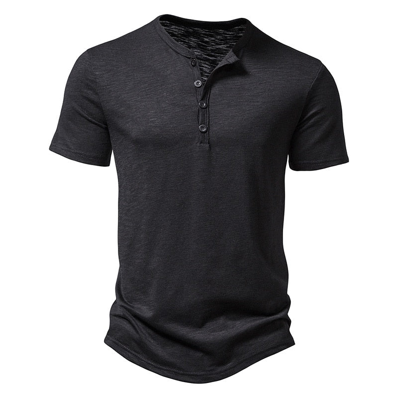 Koszula z krótkim rękawem z kołnierzykiem Henley