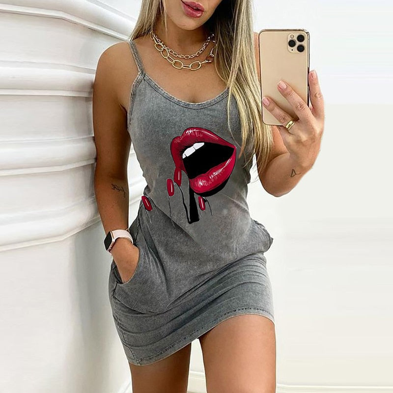 Losse jurk met ,,Loveit