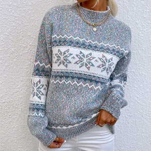 Świąteczny sweter w pastelowych kolorach Oaza