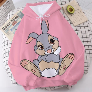 Luźna bluza z nadrukiem Bunny