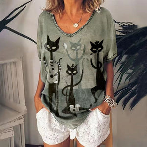 Koszulka Damska z nadrukiem kotów CatLover