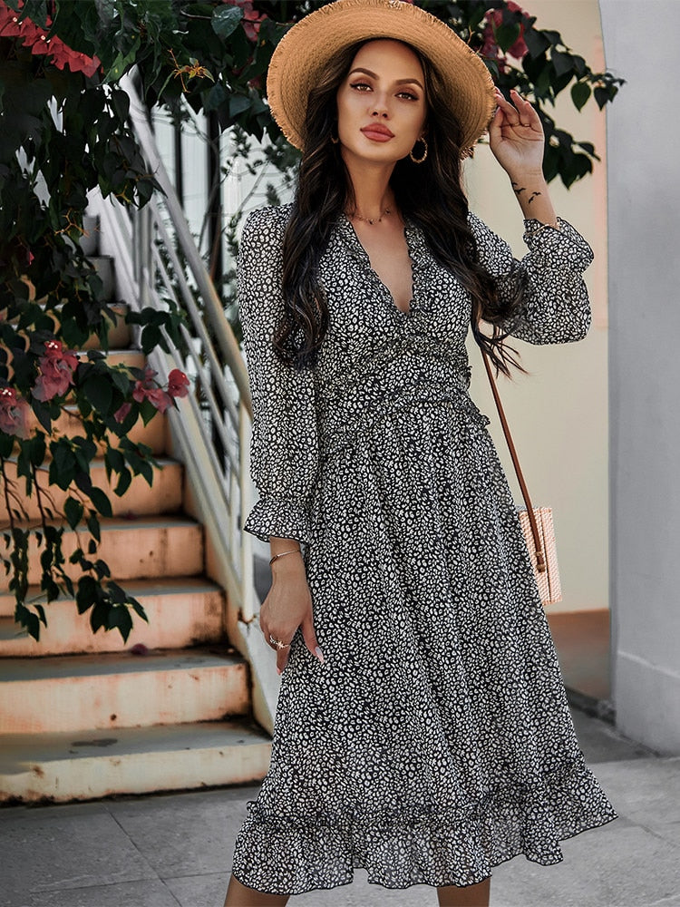 Sukienka letnia ,,Floral V Neck